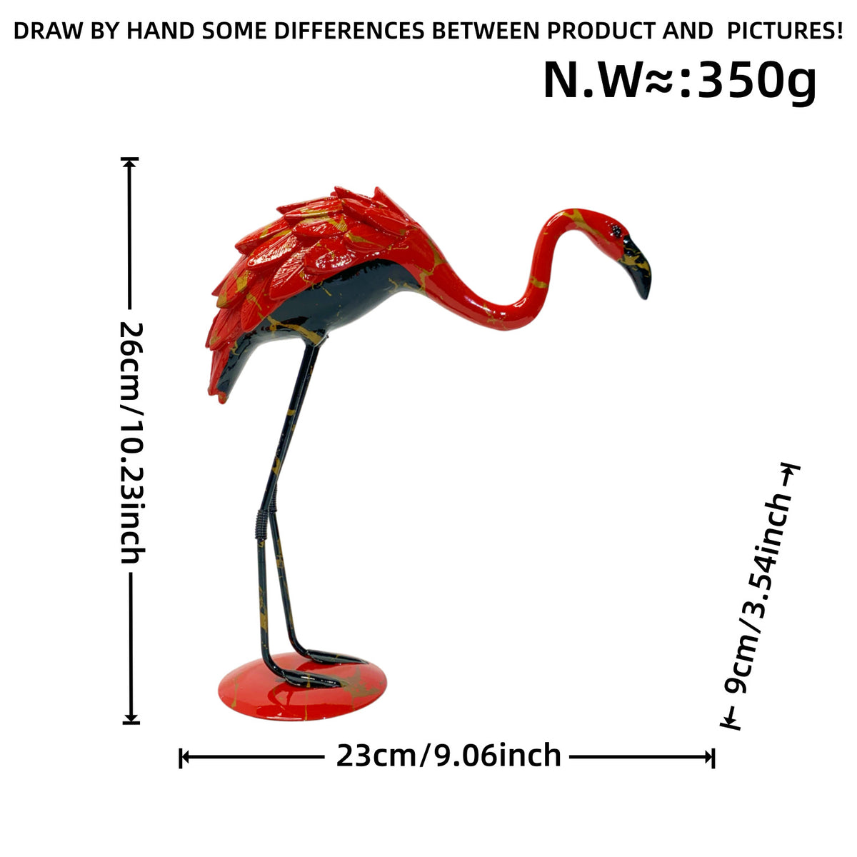 Dekorative Flamingo Skulptur Brehn