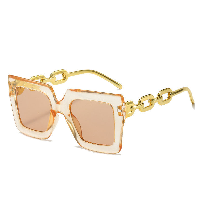Damen Sonnenbrille mit auffälligem Kettenrahmen Brehn