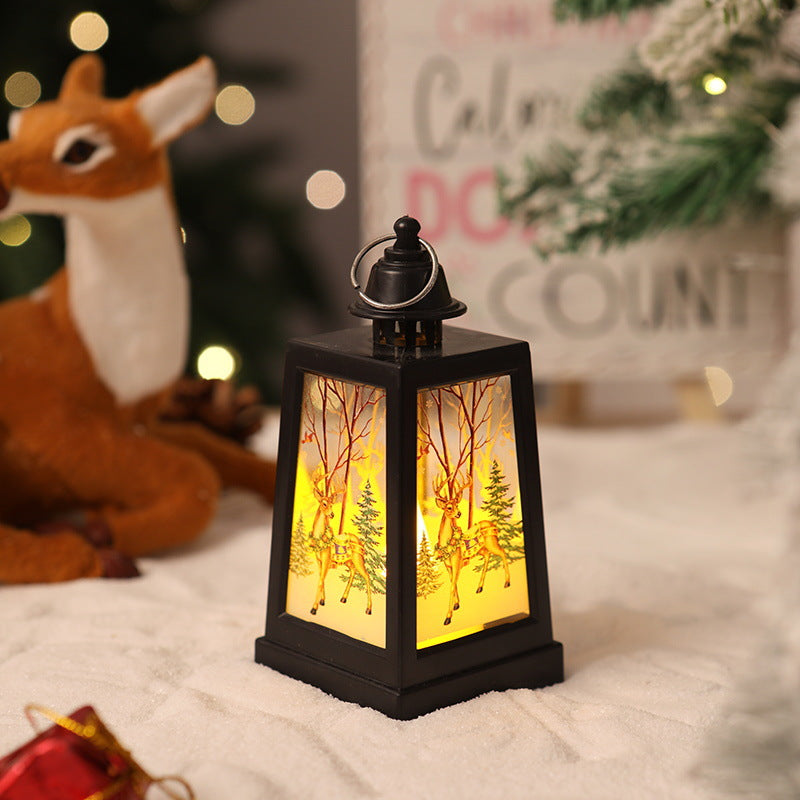 Dekorative Weihnachtslaterne mit Wintermotiven Brehn