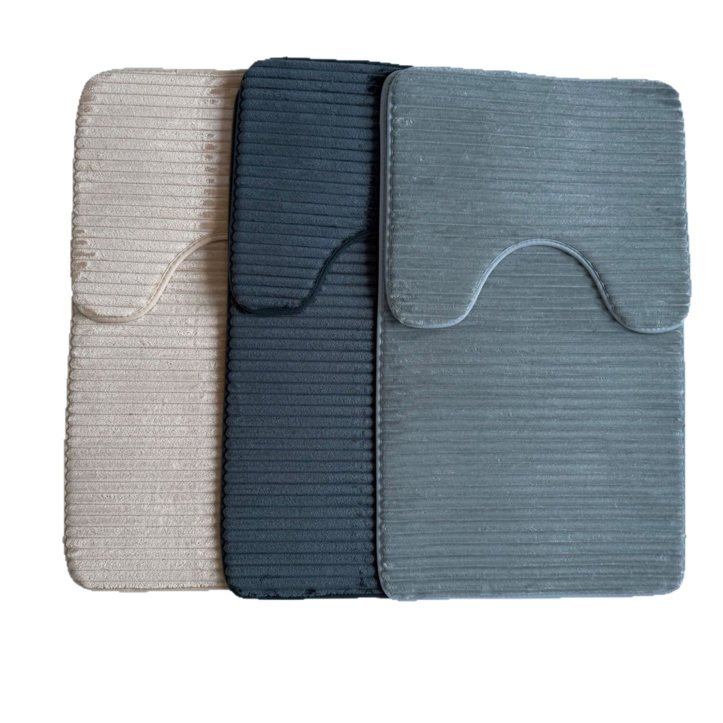 Plüsch-Badezimmermatte-Set Brehn