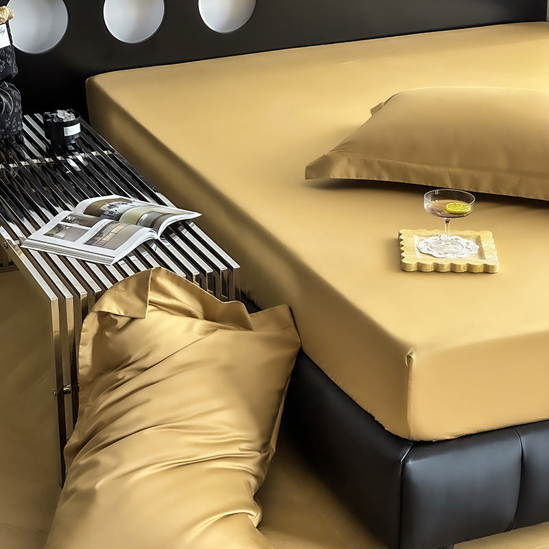 Luxuriöses Spannbettlaken-Set aus Satin-Mikrofaser