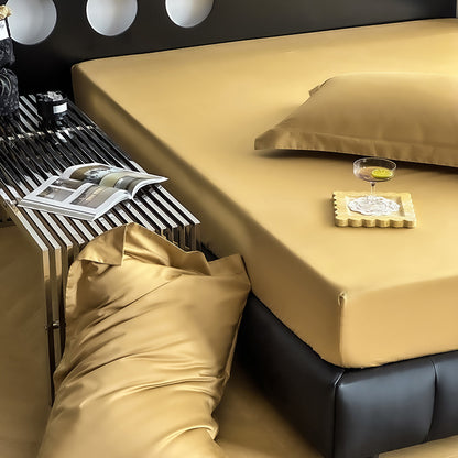 Luxuriöses Spannbettlaken-Set aus Satin-Mikrofaser