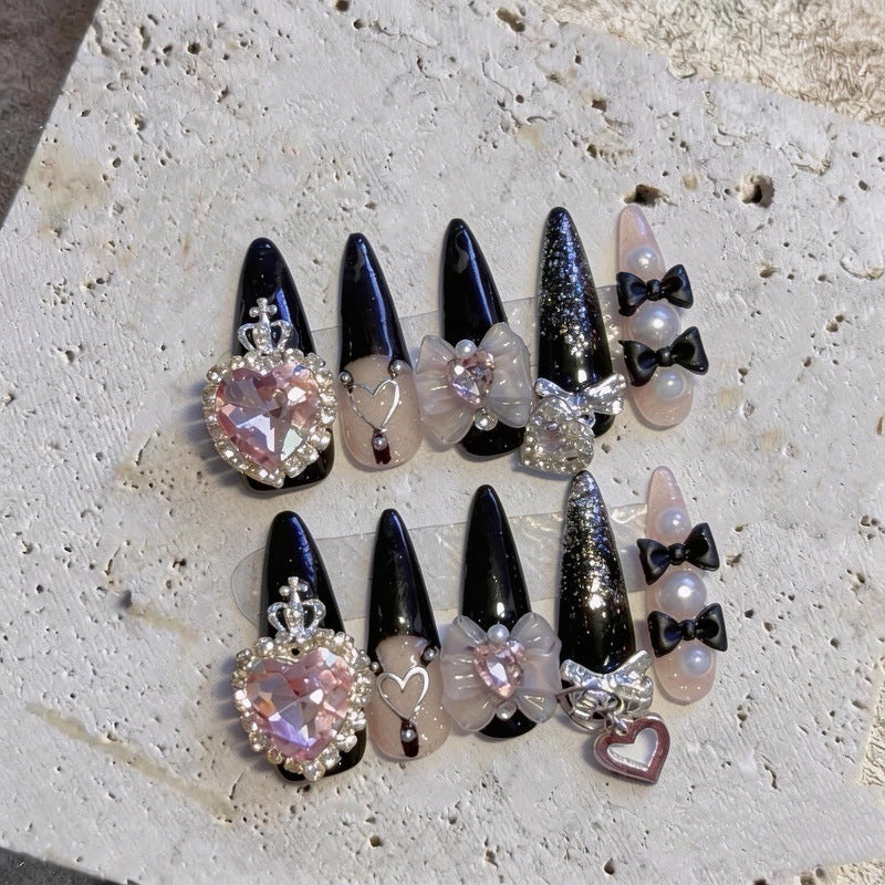 Dekorativer Strass Press-On Nagel Set