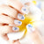 Elegante Schmetterlingsdruck Press-On Nagelset Brehn