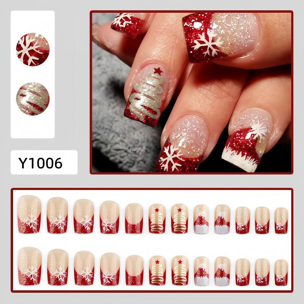 Kunstnägel mit Festlichem Weihnachtsdesign Brehn