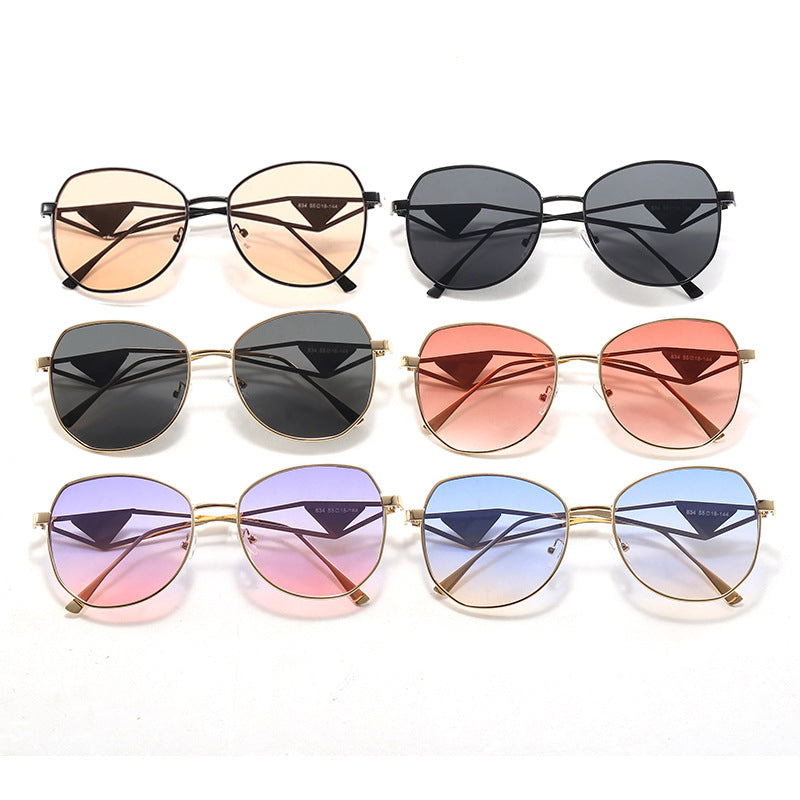 Damen modische geometrische Sonnenbrille mit einzigartigem Rahmen Brehn
