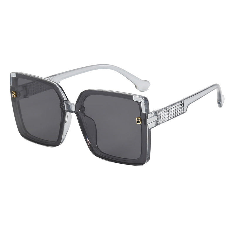 Damen modische quadratische Sonnenbrille mit strukturierter Bügelgestaltung Brehn