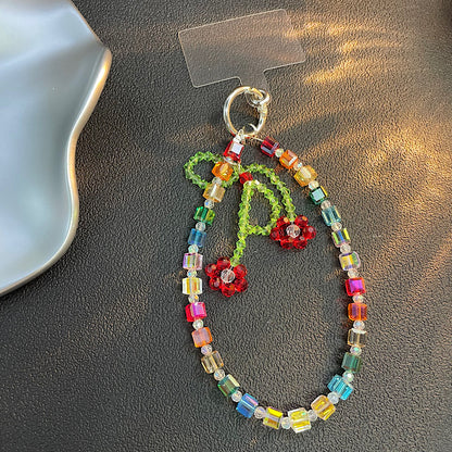 Beaded Flower Charm Schlüsselanhänger Brehn