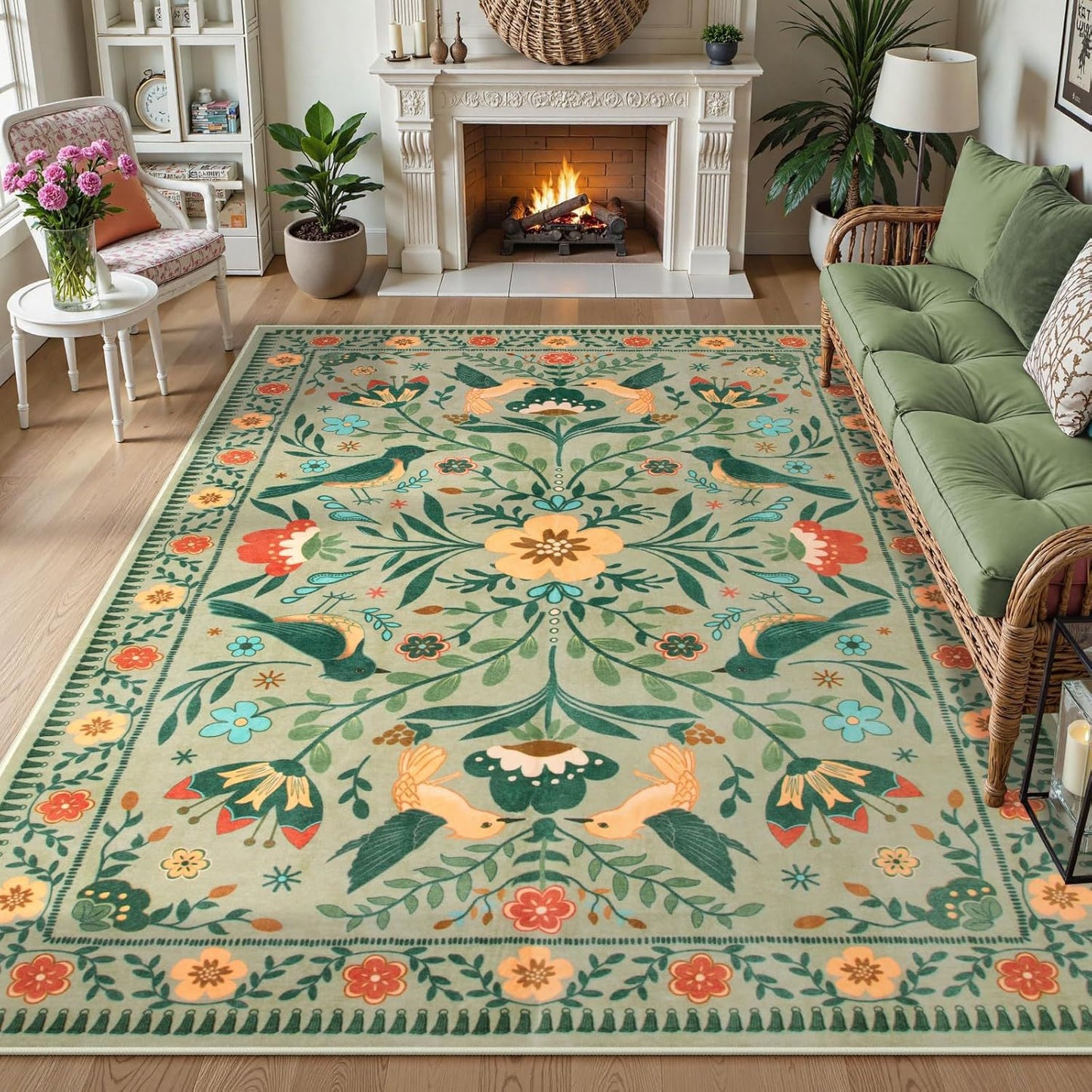 Dekorativer floraler Teppich