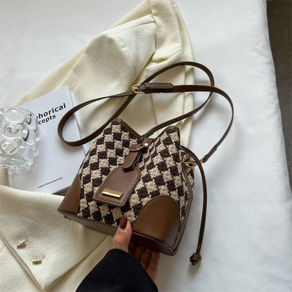 Stylische kariert Bucket Bag Brehn