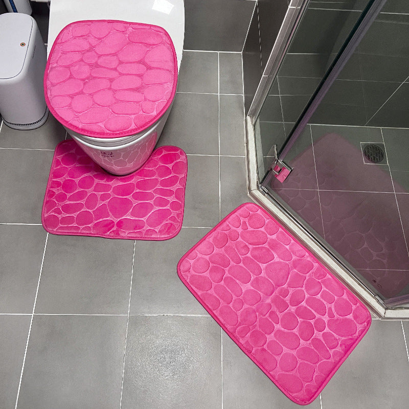 Steinmuster Badezimmermatten-Set