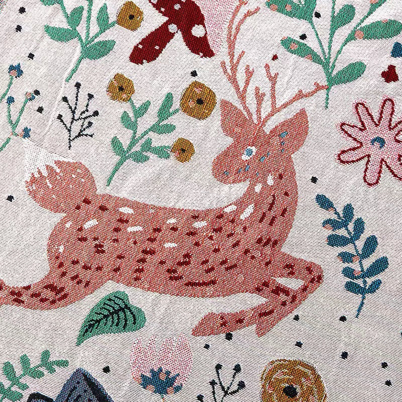 Blumenmuster Cozy Strick-Wurfdecke