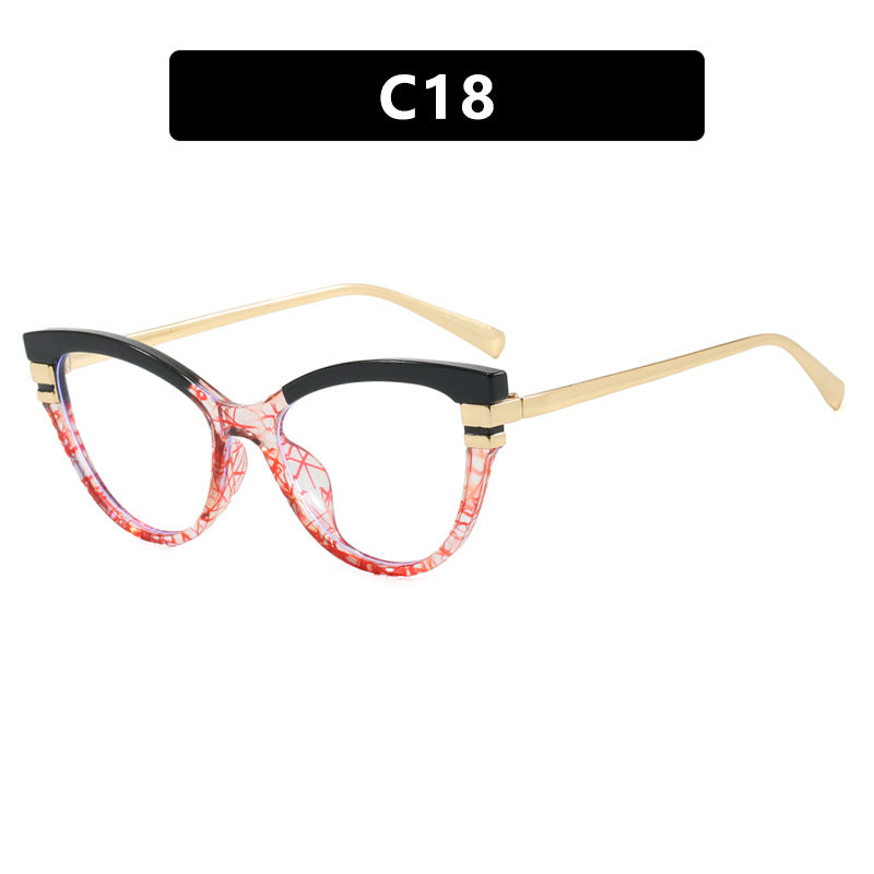 Damen Cat-Eye Sonnenbrille mit elegantem Kunststoffrahmen und goldenen Akzenten Brehn