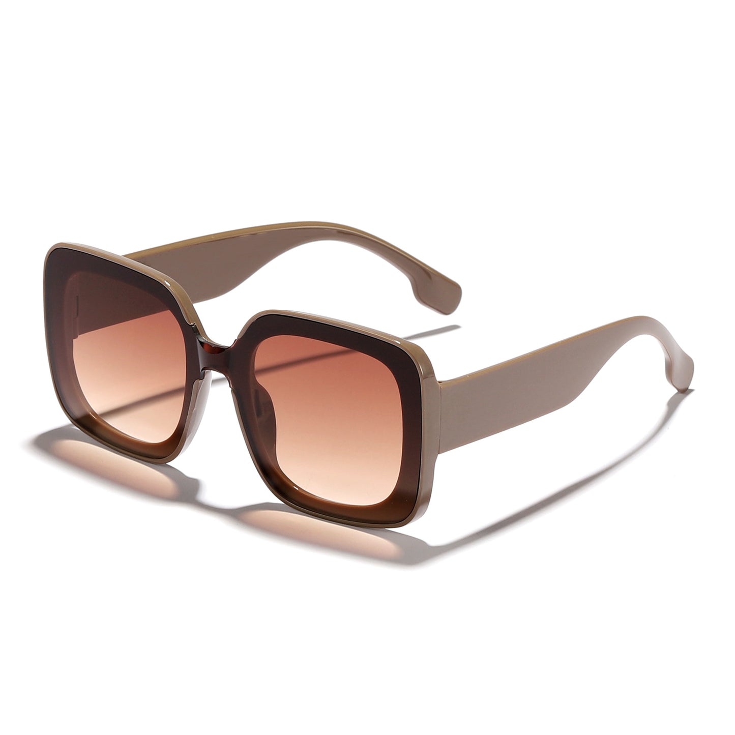 Damen quadratische Sonnenbrille mit innovativem transparenter Rahmendesign Brehn