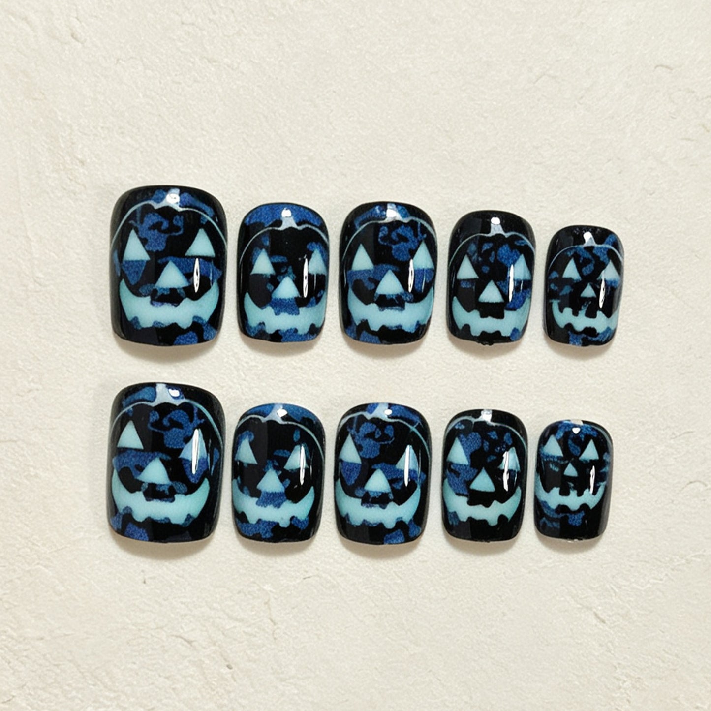 Halloween Leuchten-im-Dunkeln Press-On Nagelkunst Brehn