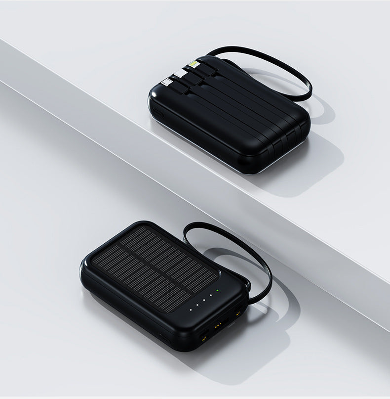 Tragbare Solar-Powerbank mit robustem Design und integriertem Ladekabel Brehn