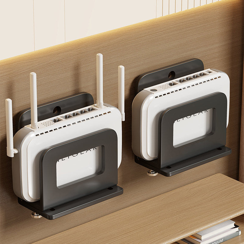 Wandmontierter belüfteter Router- und Modem-Organizer mit verstellbaren Montagehaltern