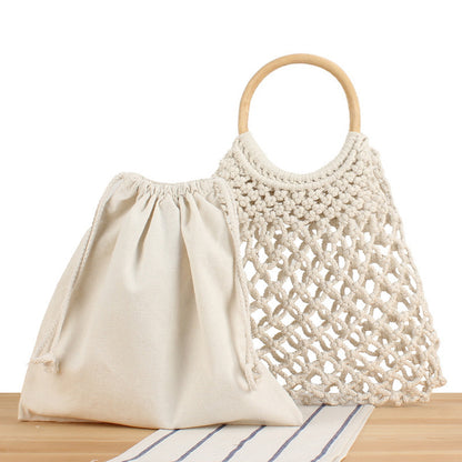 Elegante Geflochtene Tragetasche mit Rundgriff Brehn