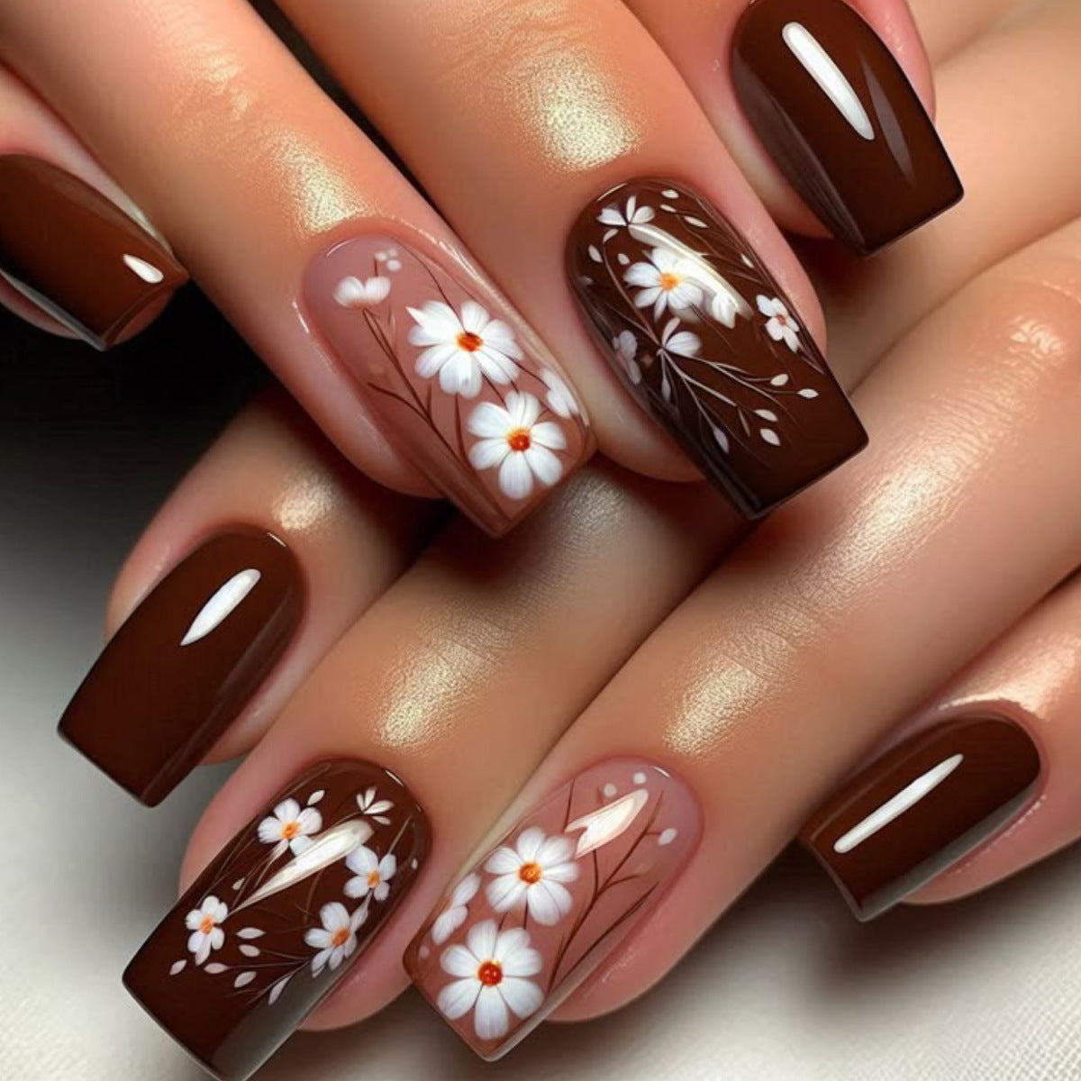 Blumenakzent Acryl-Nagelkunstverlängerungen Brehn 1789713261