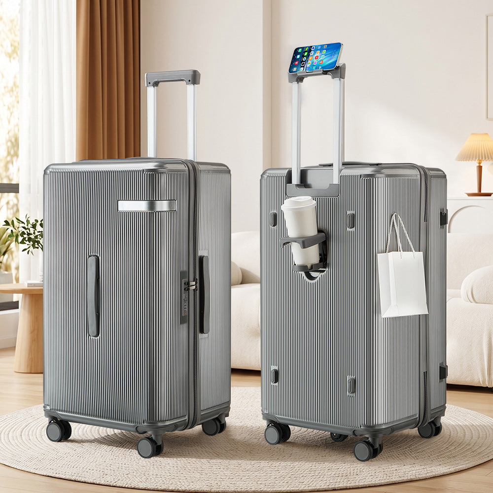 Gerillte Hartschalen-Rollhandgepäck-Trolley