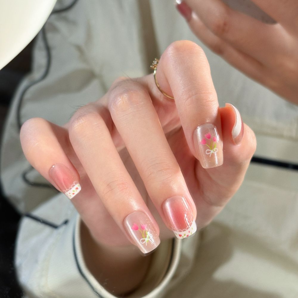 Kunstnägel mit Elegantem Ombre-Effekt und Glitzer Brehn