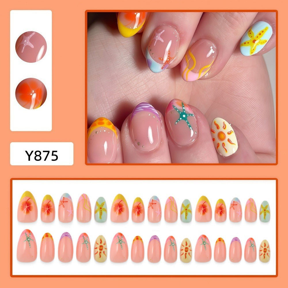 Sommerliche Nagelkunst Brehn