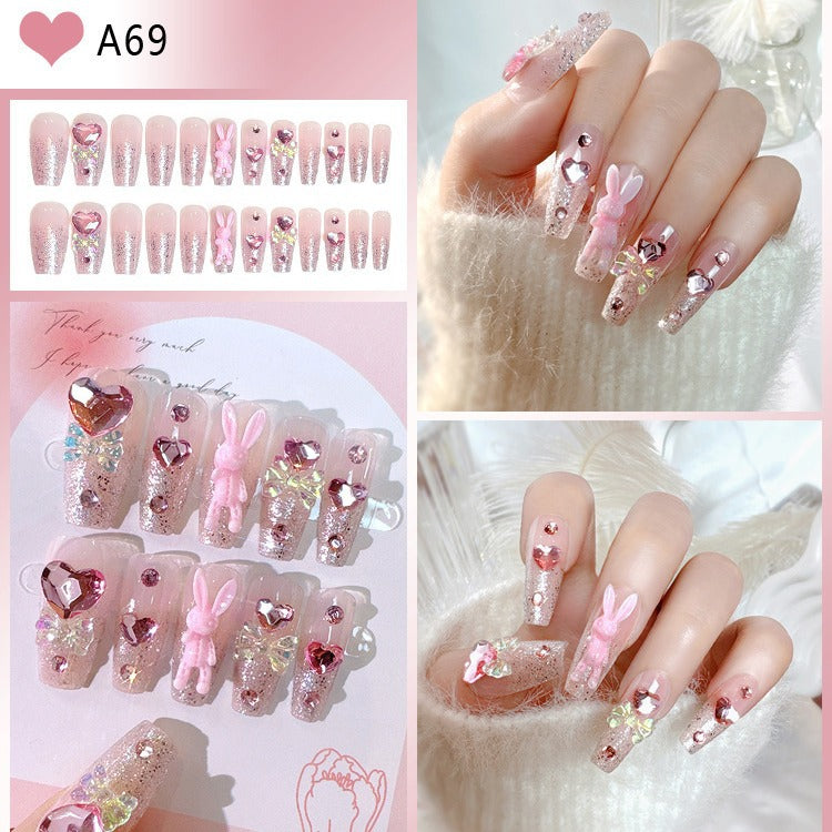 Dekorative florale Press-On-Nagelspitzen Brehn