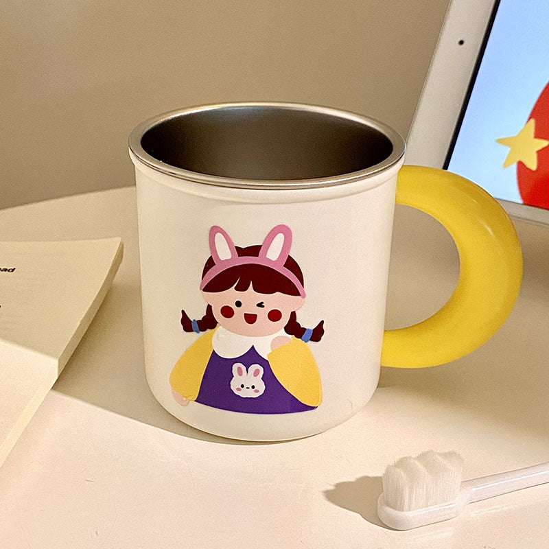 Edelstahl Kaffeebecher mit Fröhlichem Kindermotiv Brehn