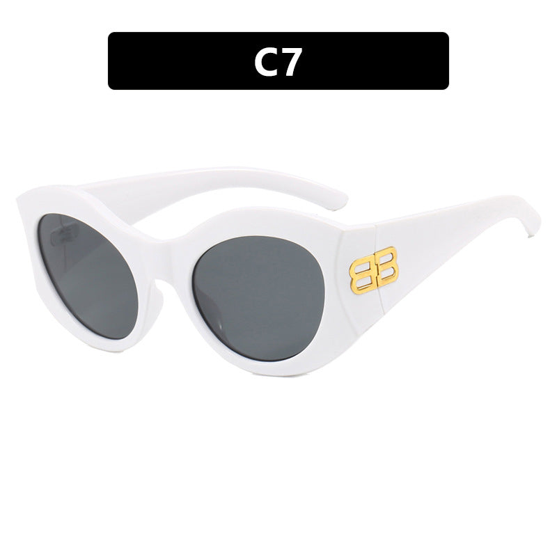 Damen stilvolle Cat-Eye Sonnenbrille mit hochglänzendem Design und schützenden Gläsern Brehn