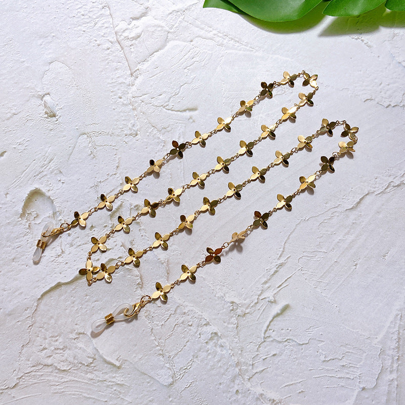 Modische Brillenhalterkette mit Filigranen Blütenanhängern Brehn
