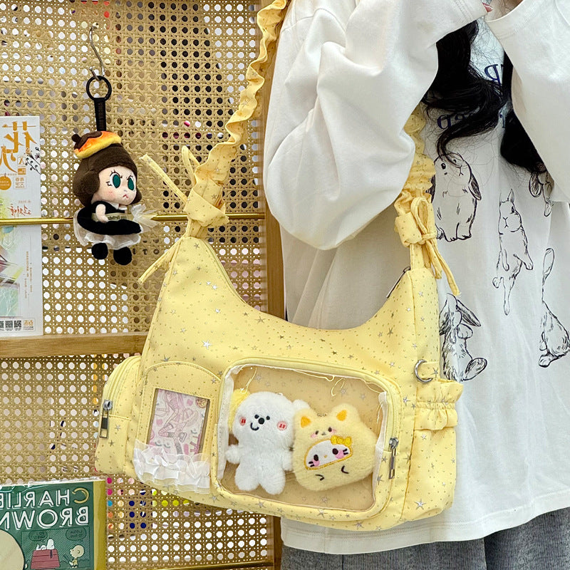 Star-Print Rüschenträger Schultertasche Brehn