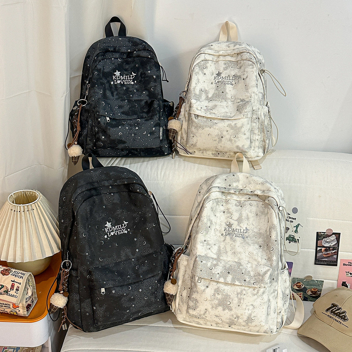 Stylische Sternen-Print Rucksack Brehn