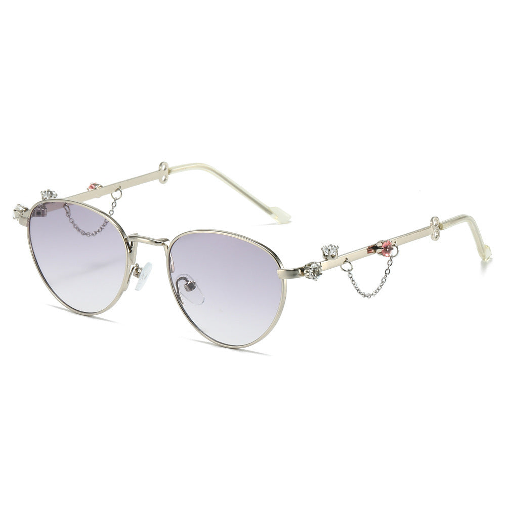Dekorative Strass Katzenaugen-Sonnenbrille Brehn