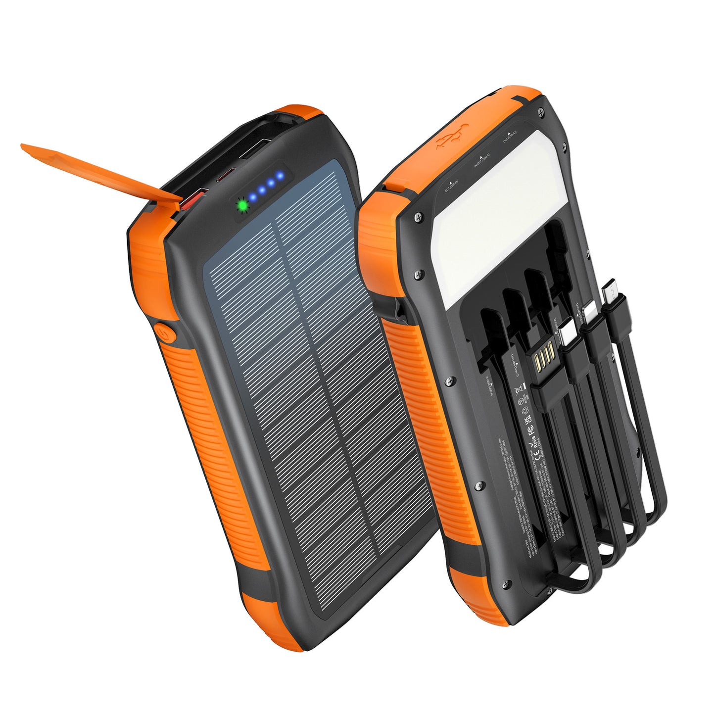 Solar-Powerbank mit Multifunktionalität und Schnellladefunktion Brehn