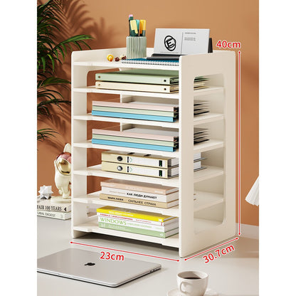 Desktop Mehrstufiges Papier- und Dokumentenorganizer-Regal mit Schlitztellern