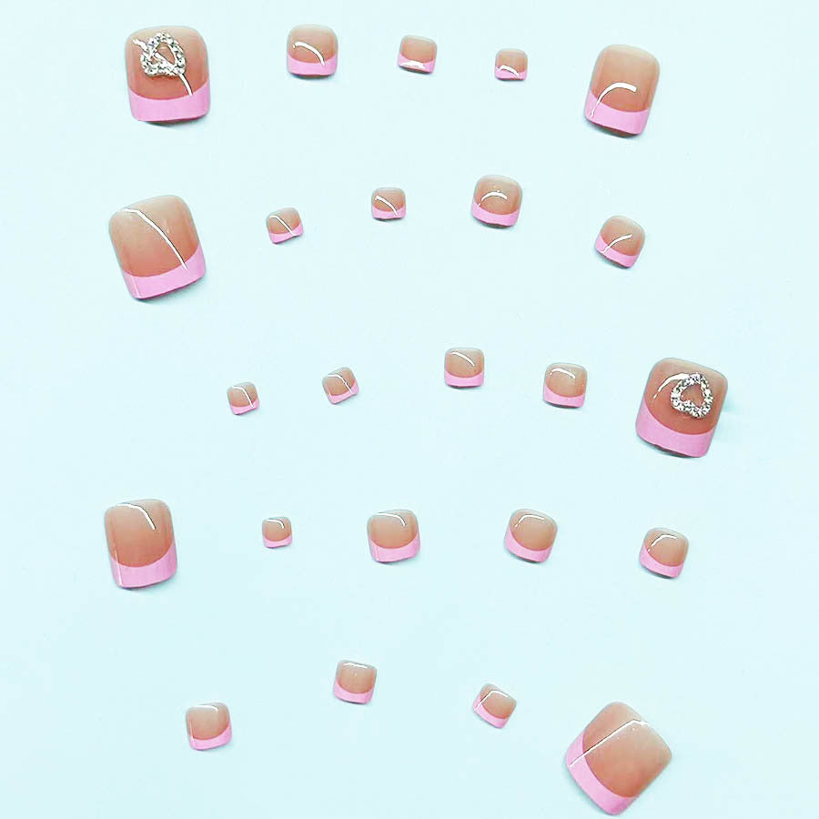 Fußnagelkunst-Set mit eleganten Herz-Akzenten Brehn