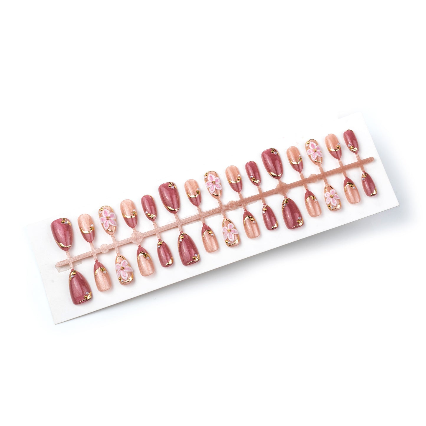 Dekoratives Floral Press-On Nagelset Brehn