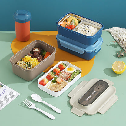 Vielseitige Auslaufsichere Bento Lunchbox mit Eingebautem Besteckset
