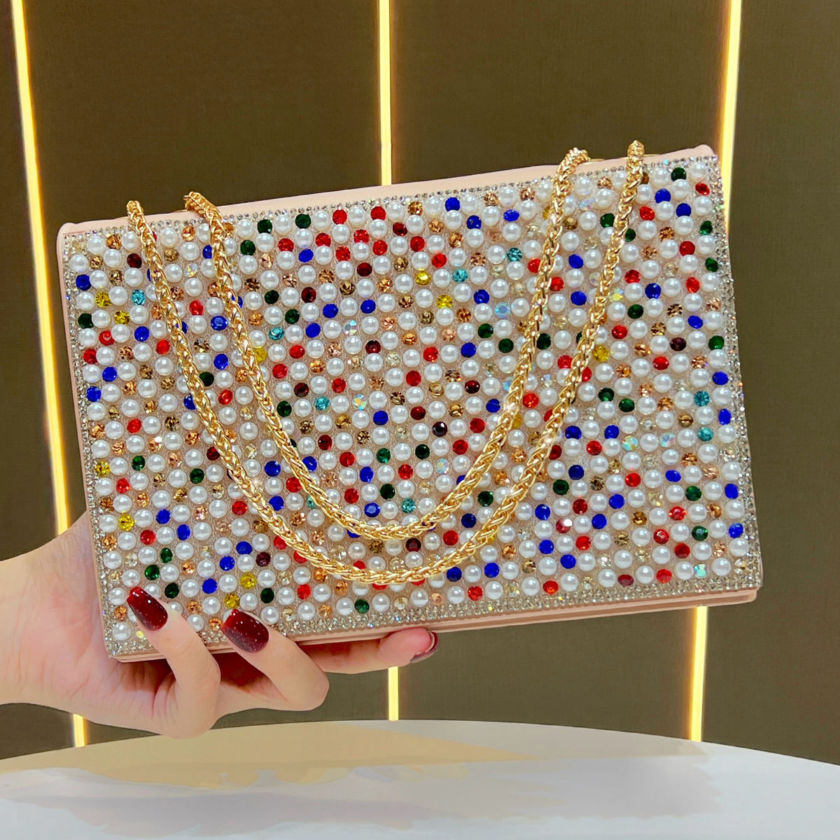 Bejeweled Abend-Clutch