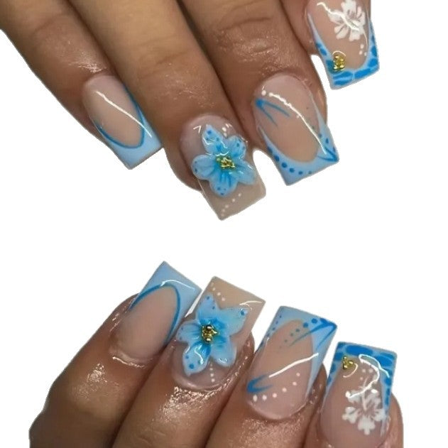 Elegante Lange Acryl Nagelverlängerungen Brehn