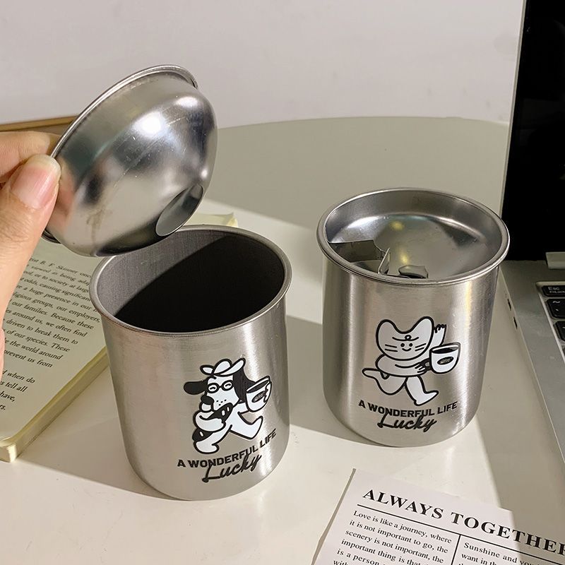 Edelstahl Aschenbecher mit Charmantem Design Brehn