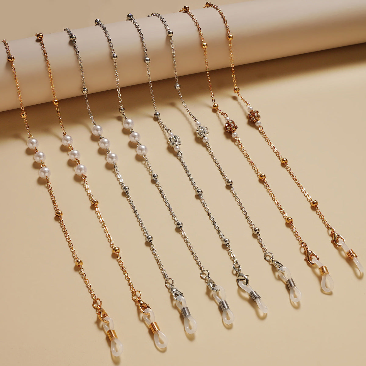 Elegante Kunstperlen Brillen Kette Brehn