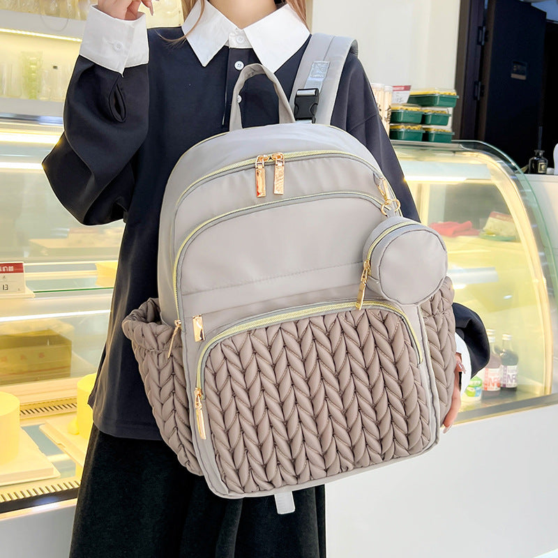 Chic Mehrfachfach-Rucksack mit stilvollem geflochtenem Design Brehn