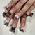 Dekorativer Leopard-Print Press-On Nail Set Brehn