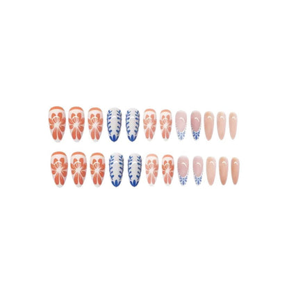Floral Abstract Press-On Nail Set Brehn