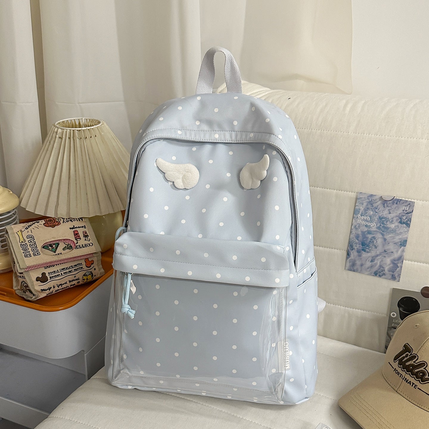 Niedliche von Cartoons inspirierte klare Taschen-Schul-Rucksack