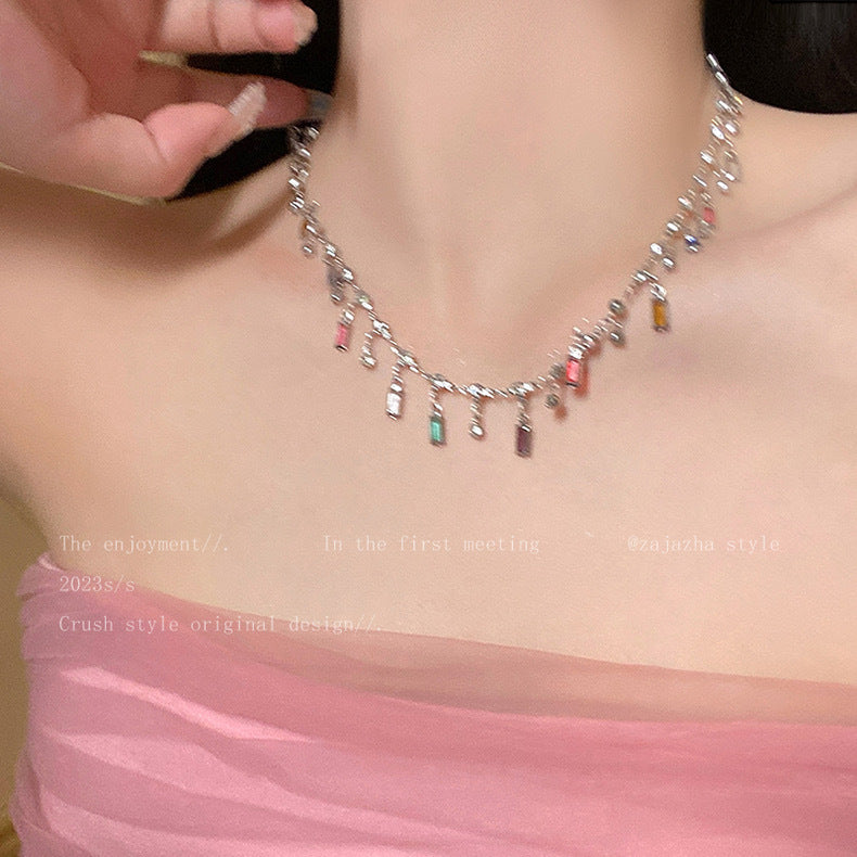 Bunte Charm Statement Halskette Brehn