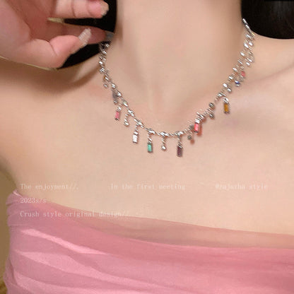 Bunte Charm Statement Halskette Brehn