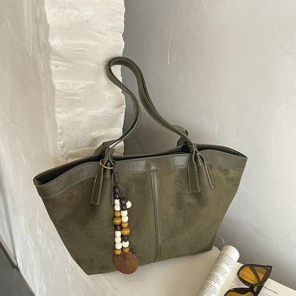 Chic Wildleder Tote-Handtasche