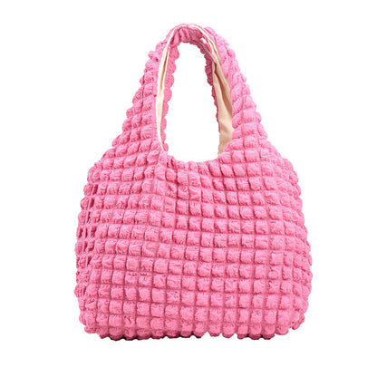 Gemütliche strukturierte Schultertasche